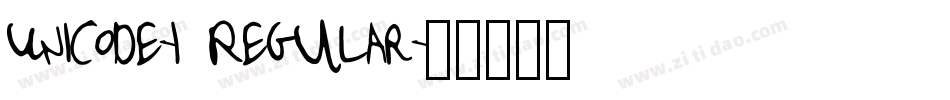 Unicode-1 Regular字体转换